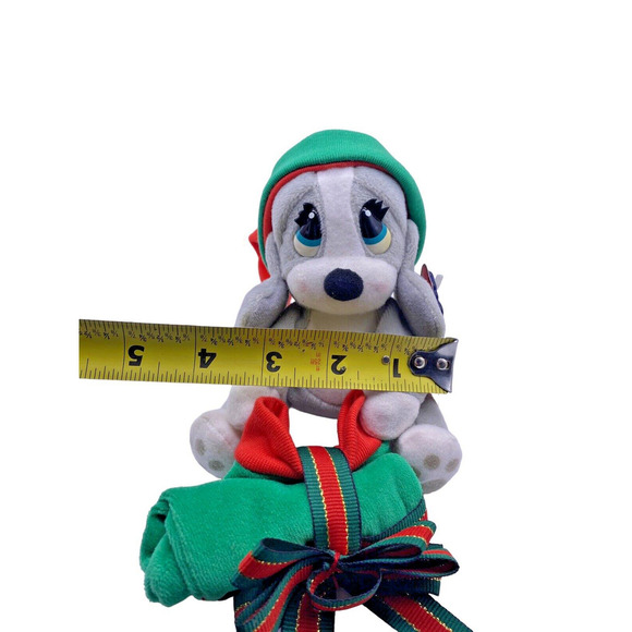 Vintage Sad Eye Sam Christmas Stuffed Plush Gray Long Hat Present RARE Applause - Picture 12 of 12